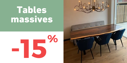 Tables massives : -15%